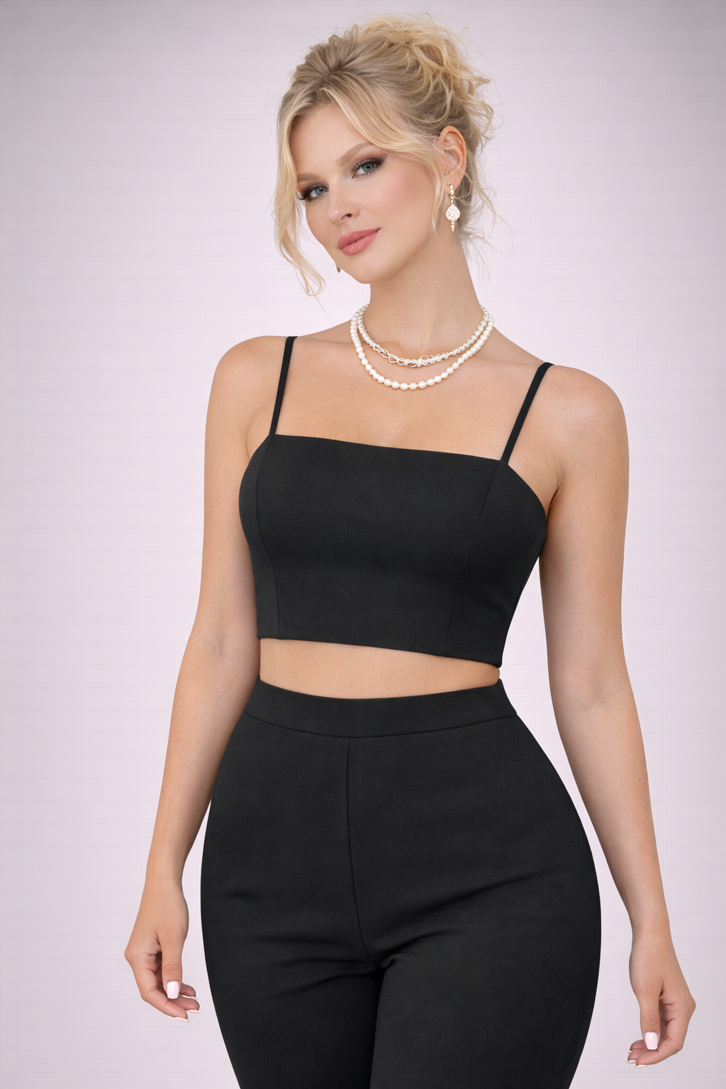 Tinută Neagră Completă 3 Piese Premium Top, Sacou si Pantaloni